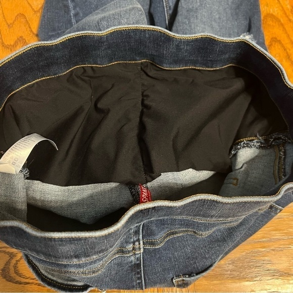 Spanx Distressed Ankle Skinny Jeans, Medium Wash Sz L - Picture 12 of 14
